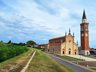Panorama of the Church of San Nicolò Vescovo in Cesarolo.