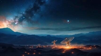 Starry Night with Radio Telescopes