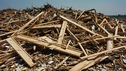 Broken wood frames in landfill: environmental impacts and discarded building materials generative ai