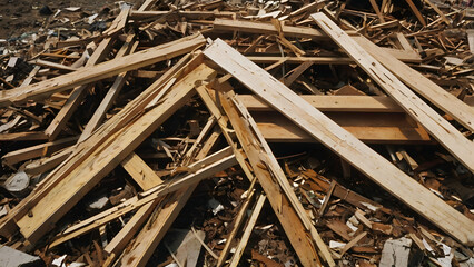 Broken wood frames in landfill: environmental impacts and discarded building materials generative ai