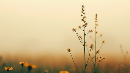 herbs at sunset