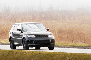 Premium SUV on Rural Highway