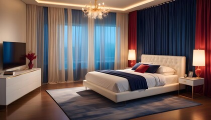 Photo interior modern design room 3d illustration
