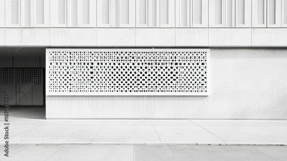 Poster modern architectural design with unique patterns