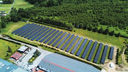 Solar Panels on Industrial Facility for Clean Energy