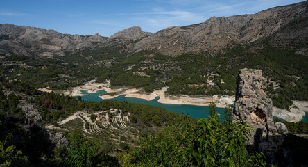 almost dried out river due to the climate