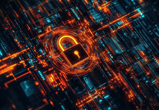 Cyber Security Lock.