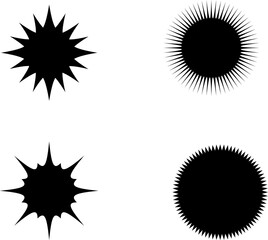 Star icons. Twinkling stars. Sparkles, shining burst.