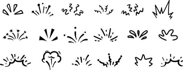 Cartoon doodle bomb explosion...