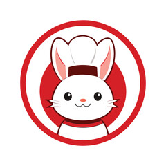 Minimalist Cute Rabbit Logo Vector - Adorable Bunny Icon for Modern Branding, Pet Illustrations, and Nature-Themed Designs