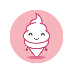 Stylish Ice Cream, Cake, and Cupcake Bakery Logo Template - Minimalist Vector Design for Gourmet Desserts and Sweet Shop Branding