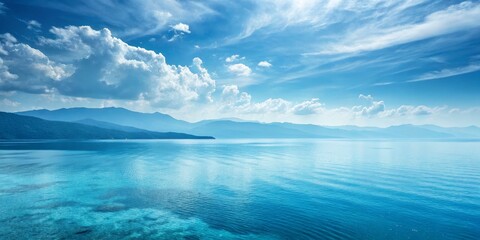 Obraz premium Stunning Abstract Blue Backdrop - Neutral Azure Background for Professional Presentation Designs, Website Backgrounds, and Creative Projects - Ideal for Graphic Design and Marketing Use