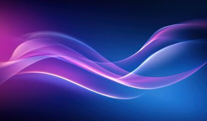 Naklejka premium Abstract digital art with glowing pink and blue waves