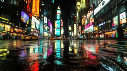 City Lights Rain.