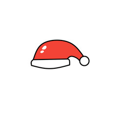 santa claus hat bundle set on christmas day vector