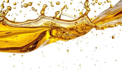 Cooking Olive pale yellow oil swirl splash isolated