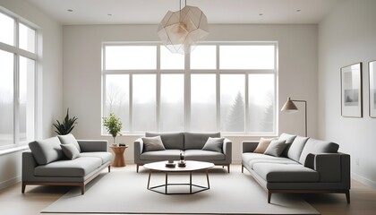 Fototapeta premium Photo interior modern design room 3d illustration 