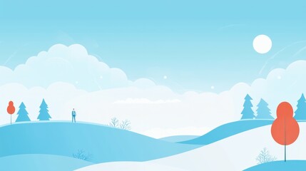 a blue plain and man