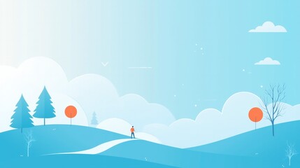 a blue plain and man