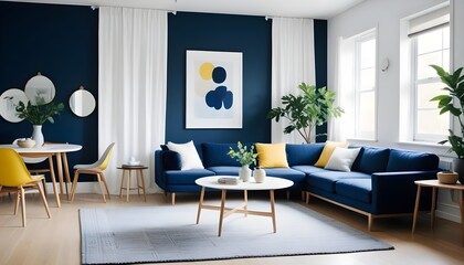 Photo interior modern design room 3d illustration
