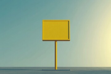 yellow signboard on blue