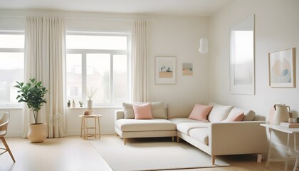 Fototapeta premium Photo interior modern design room 3d illustration 