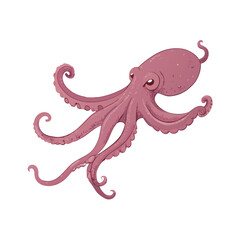 Obraz premium Vector Cartoon Octopus Cephalopod Color Illustration