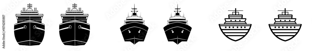 Poster this outlinefilledvectorsign is for ai 10, eps 10 and png format. it shows a cruise ship modern icon