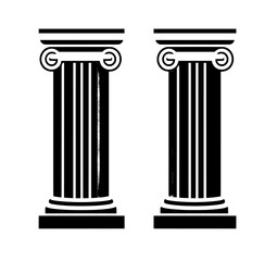 Obraz premium Isolated, modern illustration of pillars. Modern format.