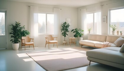 Fototapeta premium Photo interior modern design room 3d illustration 