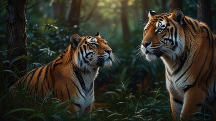 Fototapeta premium tiger in the jungle