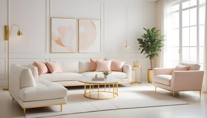 Photo interior modern design room 3d illustration
