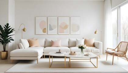 Photo interior modern design room 3d illustration
