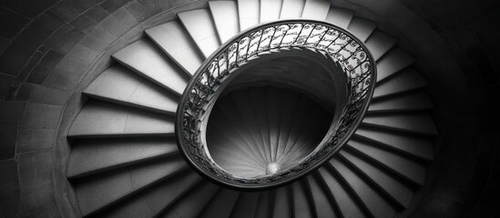 Spiral Staircase in Black and White