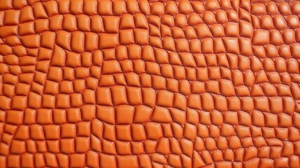 Close-up Texture of Orange Scaled Leather