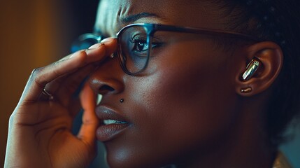 Close-Up of Person Adjusting Hearing Aid