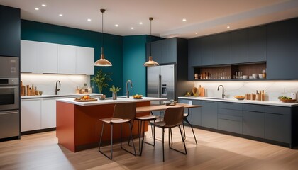 Photo interior modern design room 3d illustration
