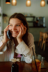 woman talking on the phone