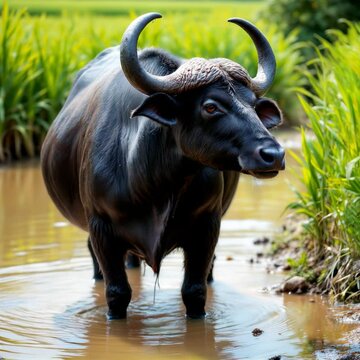 buffalo in the water