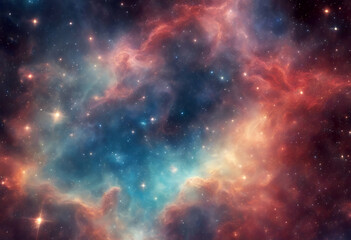 Naklejka premium cosmos space background deep sky magic nebula starry gas cloud galaxy outer universe