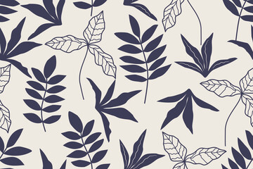 Flower seamless pattern design with beautiful flower and leaves. Flower art. floral and leaf pattern design for fabric, cotton, wallpaper, satin, gift wrap, carpet, background.