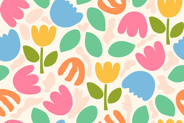 Flower seamless pattern design with beautiful flower and leaves. Flower art. floral and leaf pattern design for fabric, cotton, wallpaper, satin, gift wrap, carpet, background.