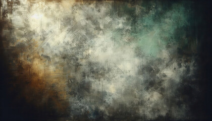 grunge texture with scuffs in silver and olive green colors