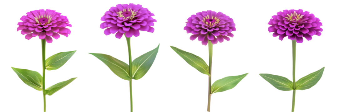 High-Quality PNG of Pink zinnia Beautiful on transparent background – High Resolution
