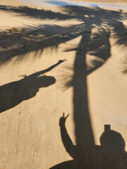 peace sign at the beach