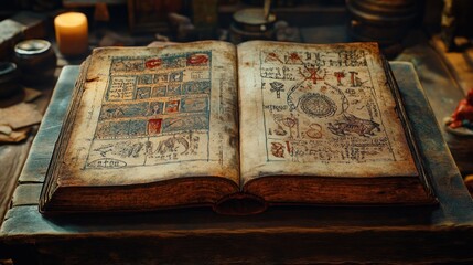Ancient Grimoire: Mystical Secrets and Arcane Symbols