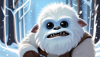 cute creature that looks like a bear with white fur