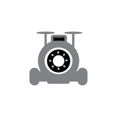 cctv security camera icon design train vector illustration