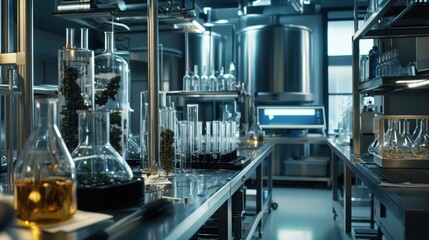 Cannabis Lab Interior.