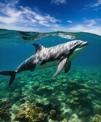 Fototapeta premium shark in the sea